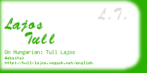 lajos tull business card